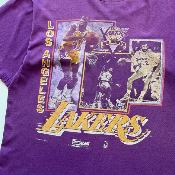 Vintage Salem Sportswear Los Angeles Lakers Faded Graphic Tee XL - Picture 3 of 9